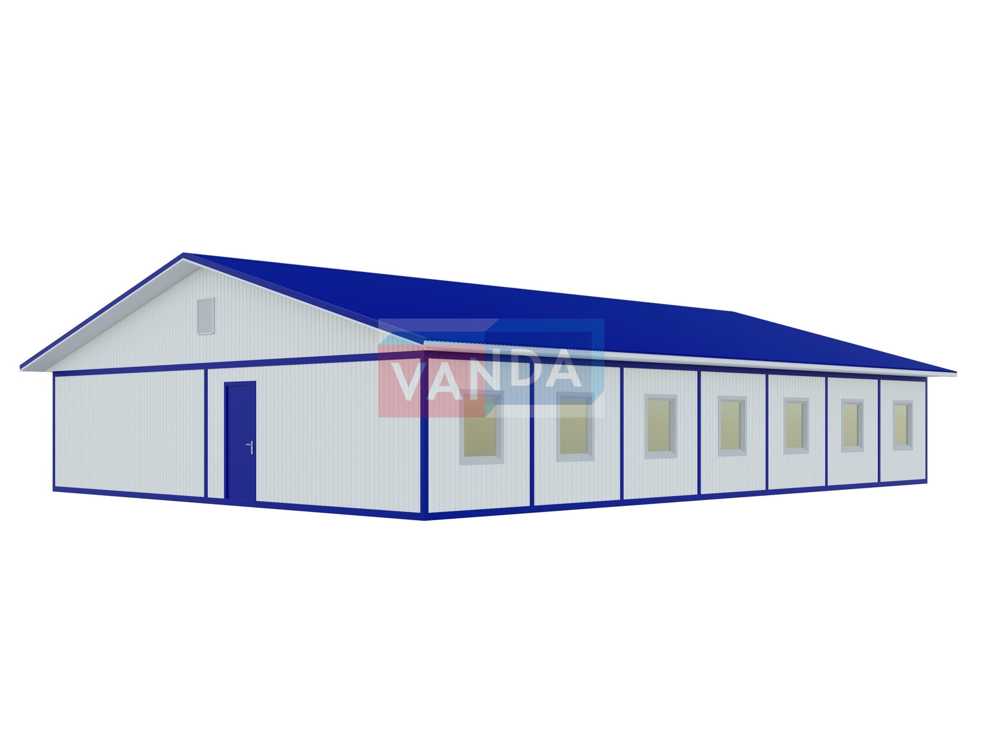 Проект общежития из блок контейнеров 12X16.8 ЛДСП